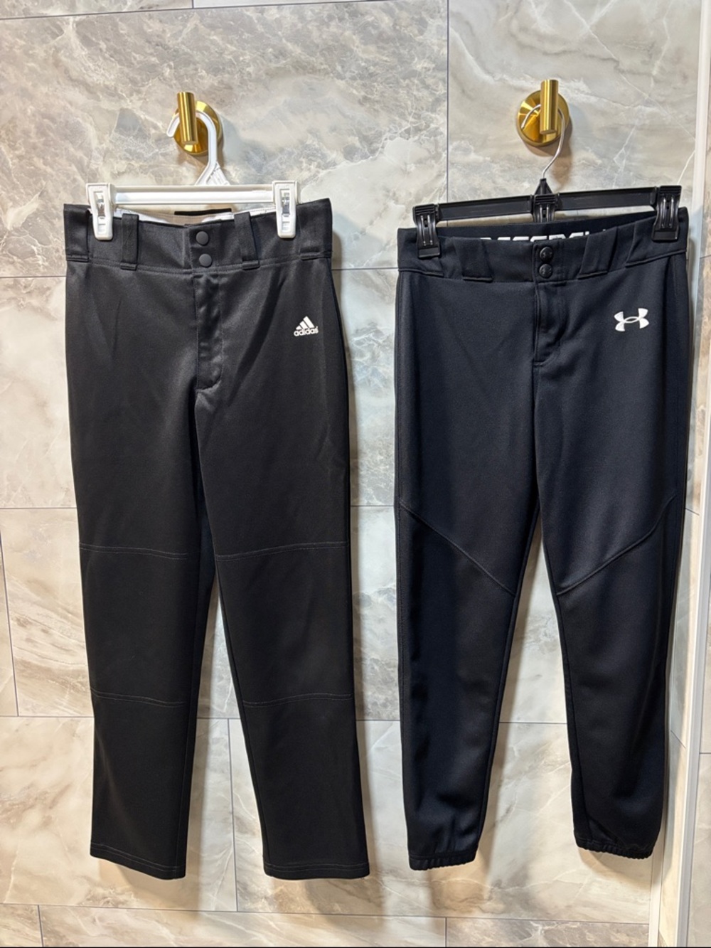 Bundle of 2 Boys Black Athletic Baseball Pants.